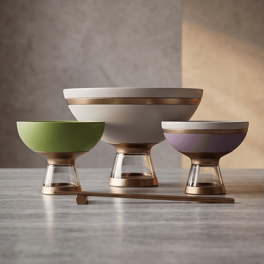 Ceramic Luxury Serve Bowl Set Angle 3