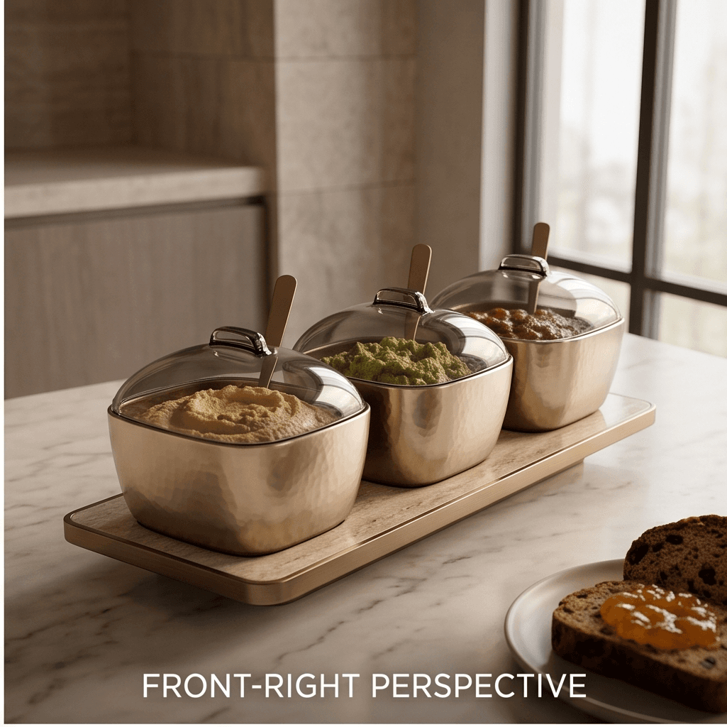 Stainless Steel Condiment Server Set