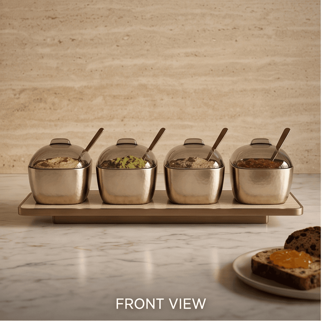 Stainless Steel Condiment Server Set angle 2