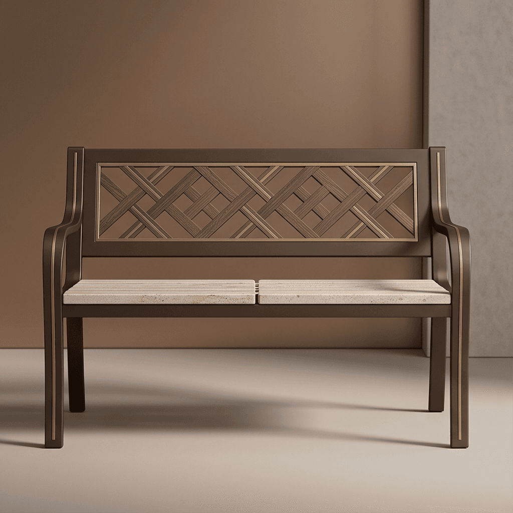 Metal Frame Bench Angle 2