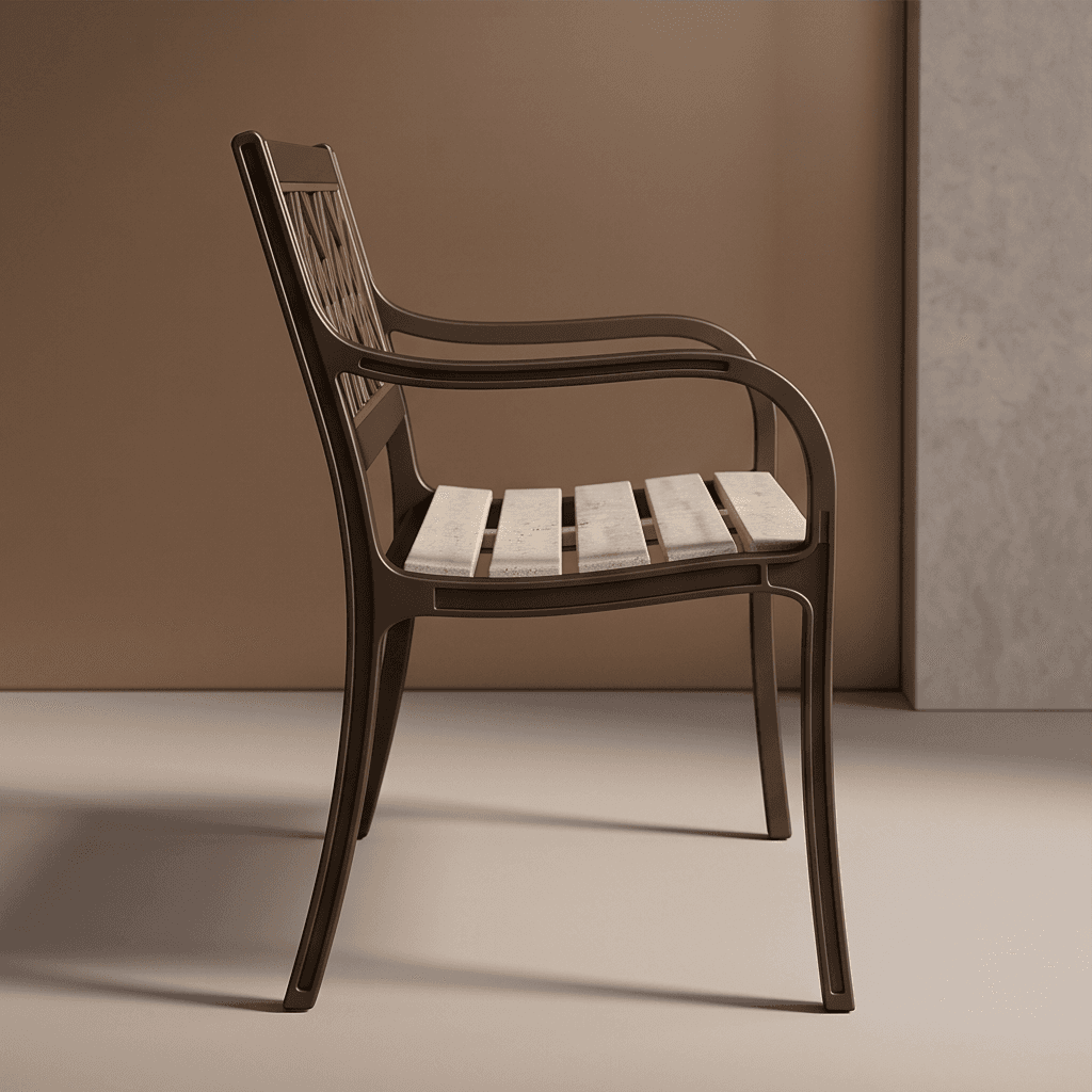 Metal Frame Bench Angle 3