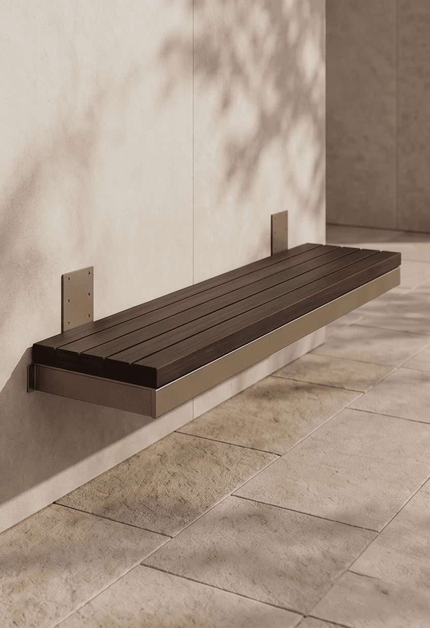 Modern Wooden Outdoor Bench 2 Angle 1