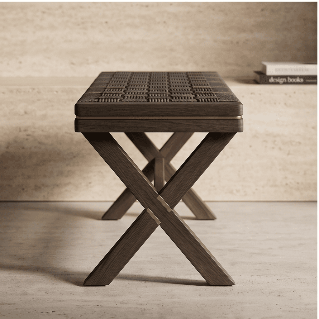Woven Rope Bench Angle 3