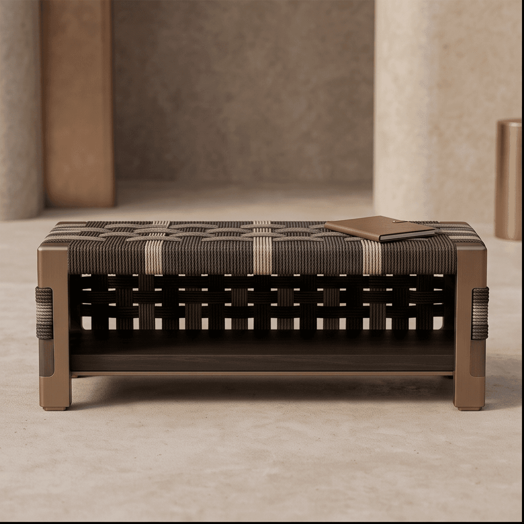 Woven Rope Bench 2 Angle 2