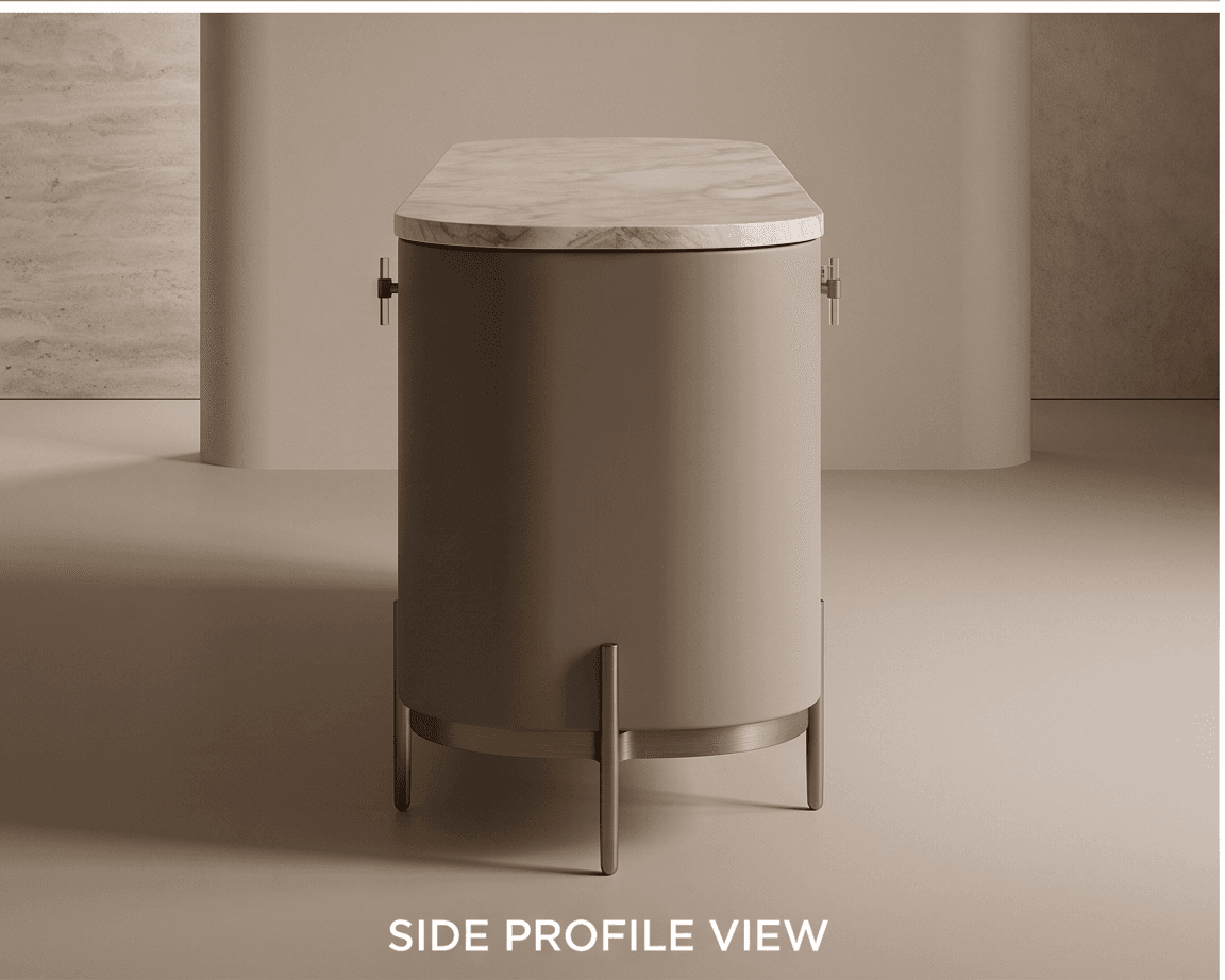 Marble Top Luxury Sideboard Angle 3