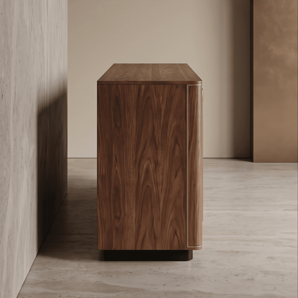Wood Fluted Sideboard Angle 3