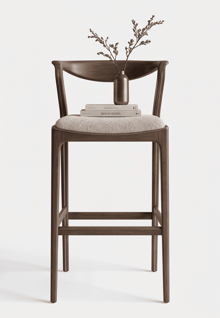 Wooden Bar Stool 2 Angle 2