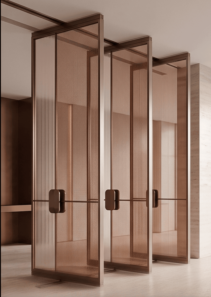 Metal Frame Partition Contemporary Angle 1