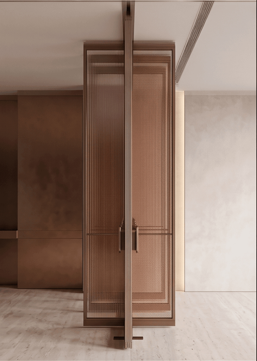 Metal Frame Partition Contemporary Angle 3