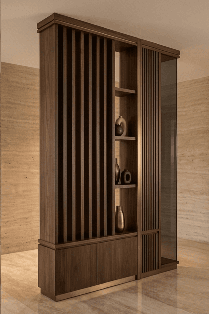 Wood Slat Room Divider