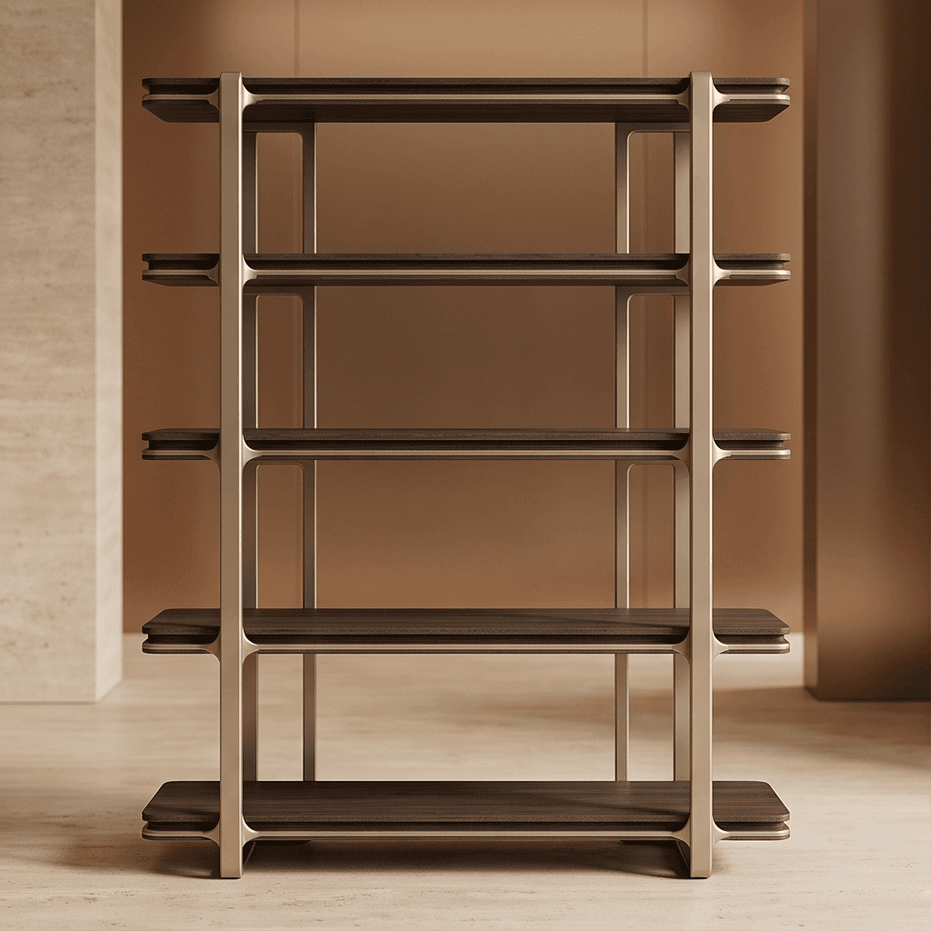 Industrial Metal Wood Shelf angle 2