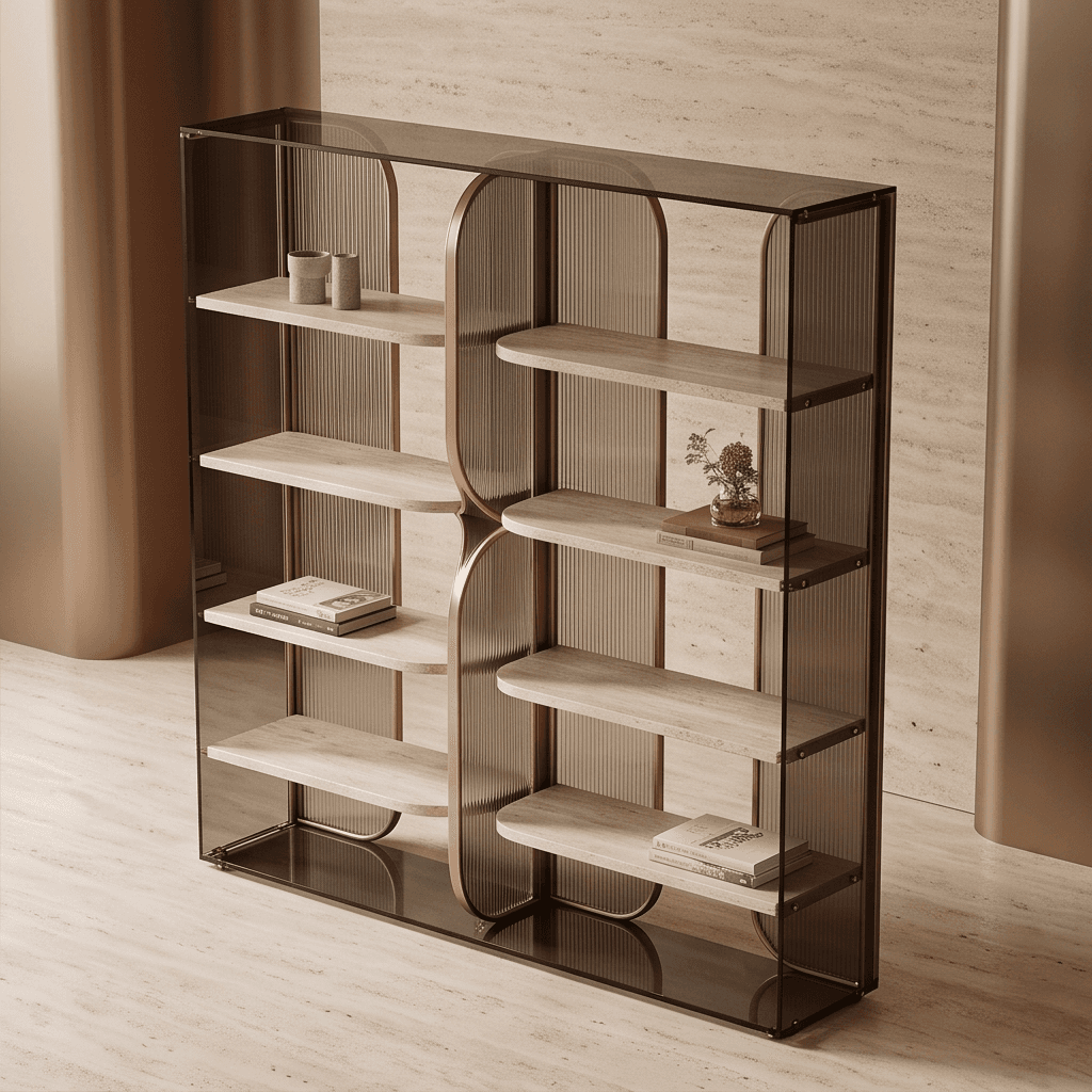 Modern Metal Stone Shelf