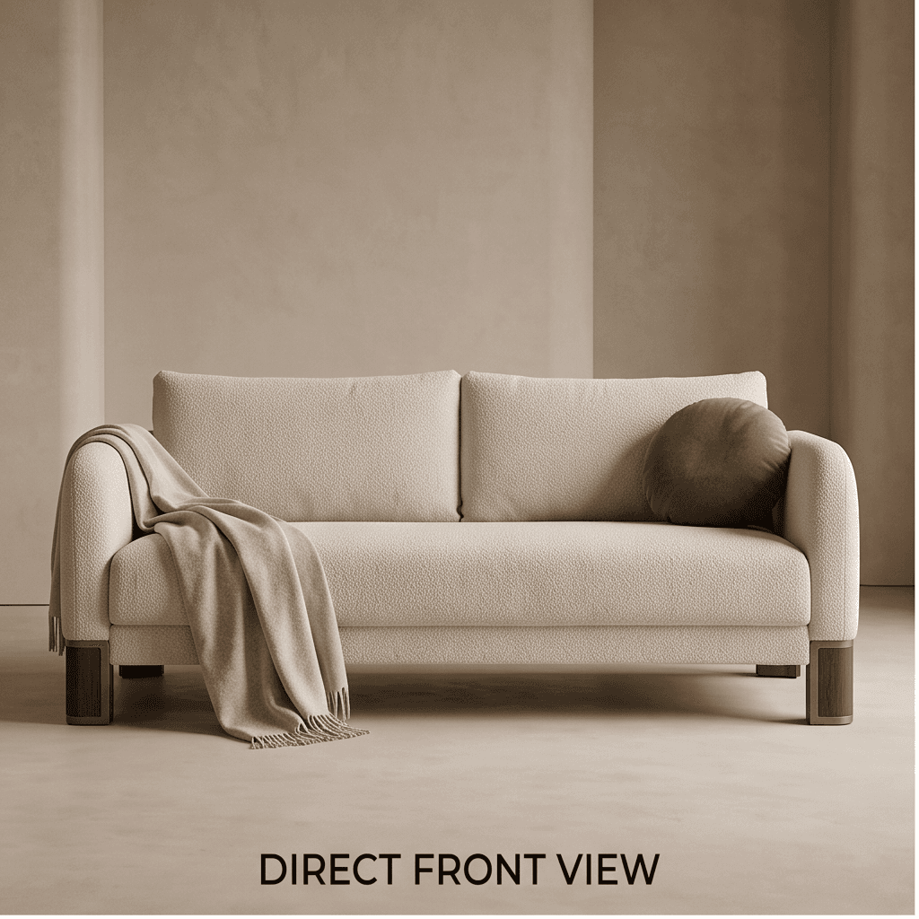 Fabric Upholstered Three Seater Sofa angle 2