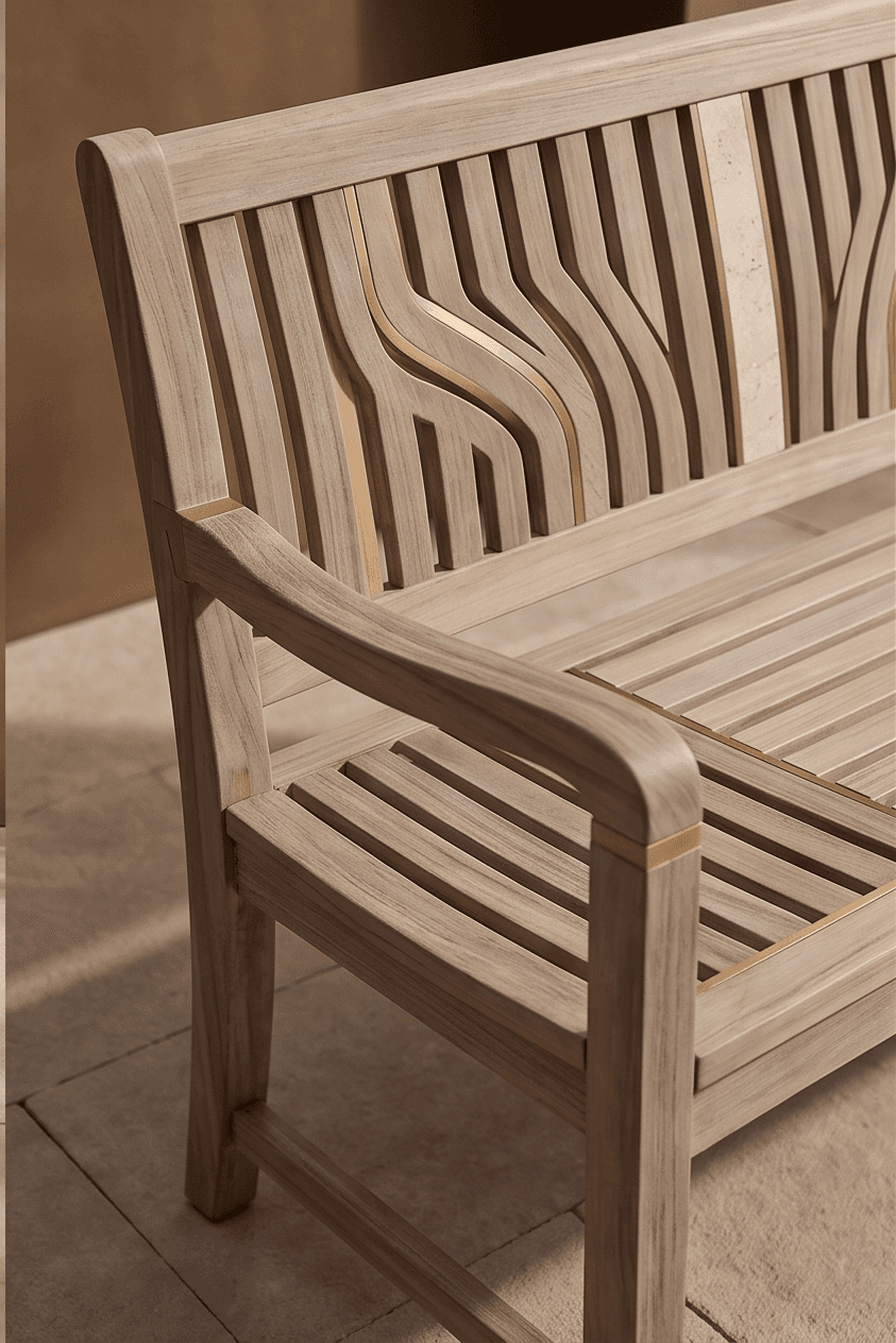 Teak Wood Outdoor Bench